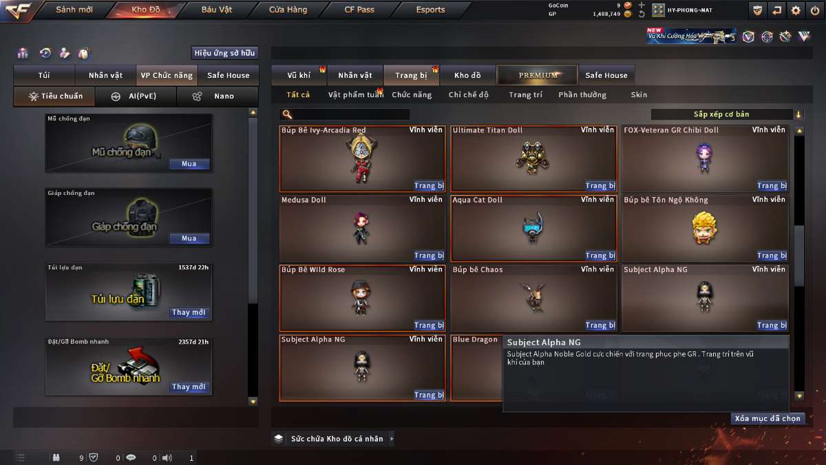 shop acc cf uy tin gia re